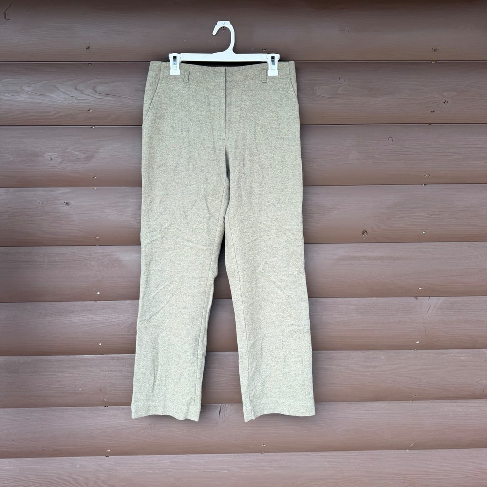 J. Crew Trousers Women 8‎ Green Wool Cashmere Straight Leg Dress Pants Altred